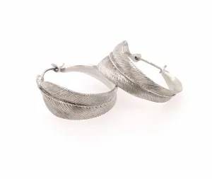 Feather Hoop Earrings
