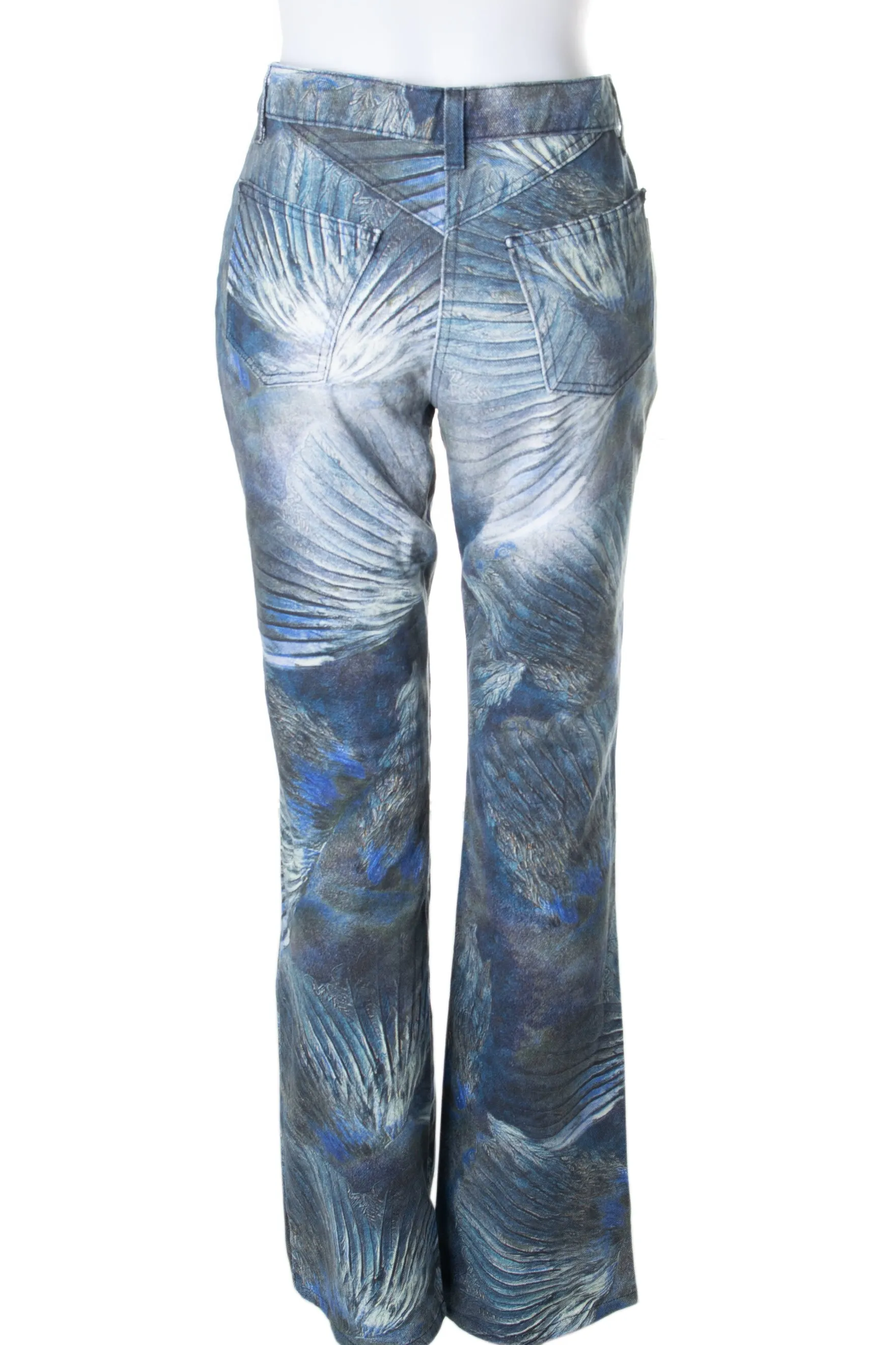 Feather Printed Jeans