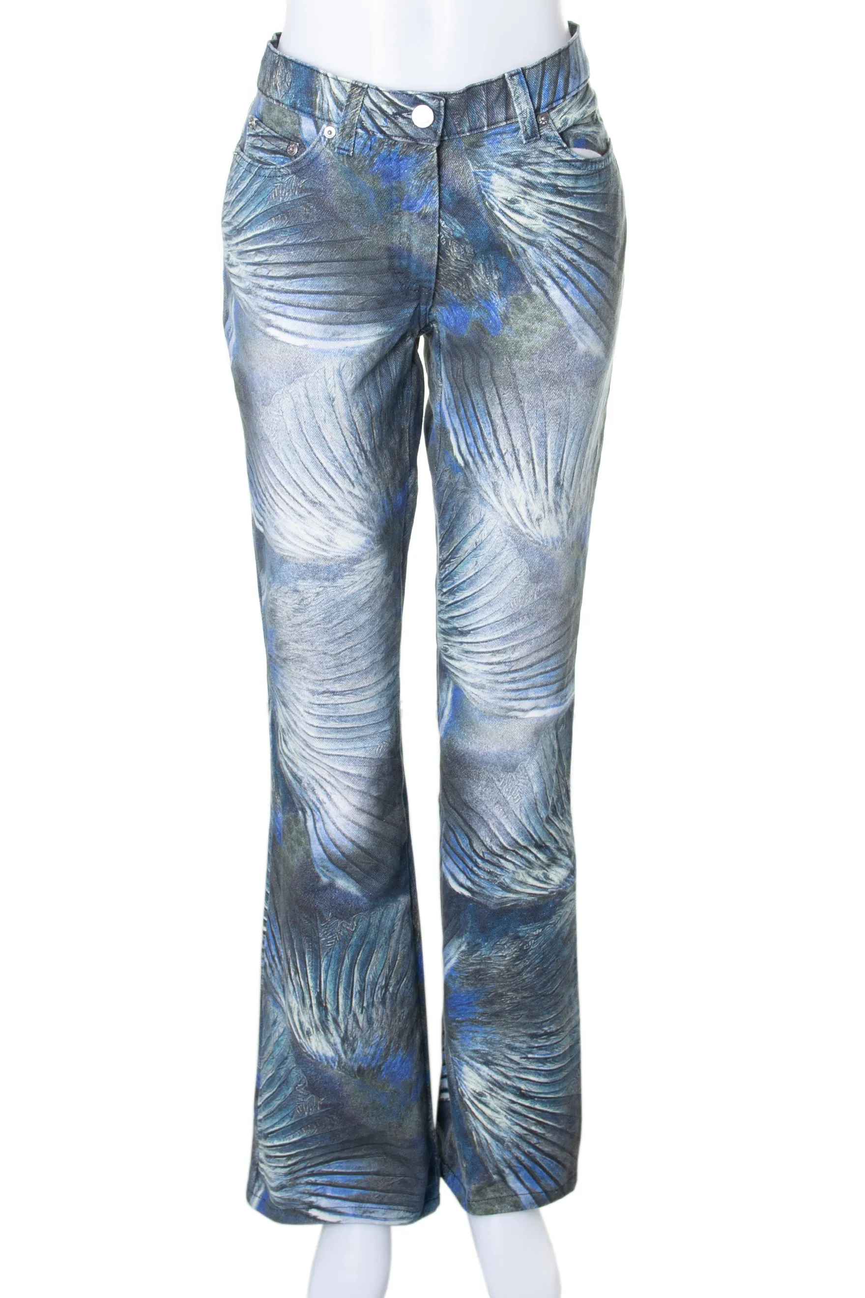Feather Printed Jeans