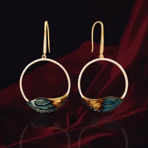 Feathered Halo Ember Earrings