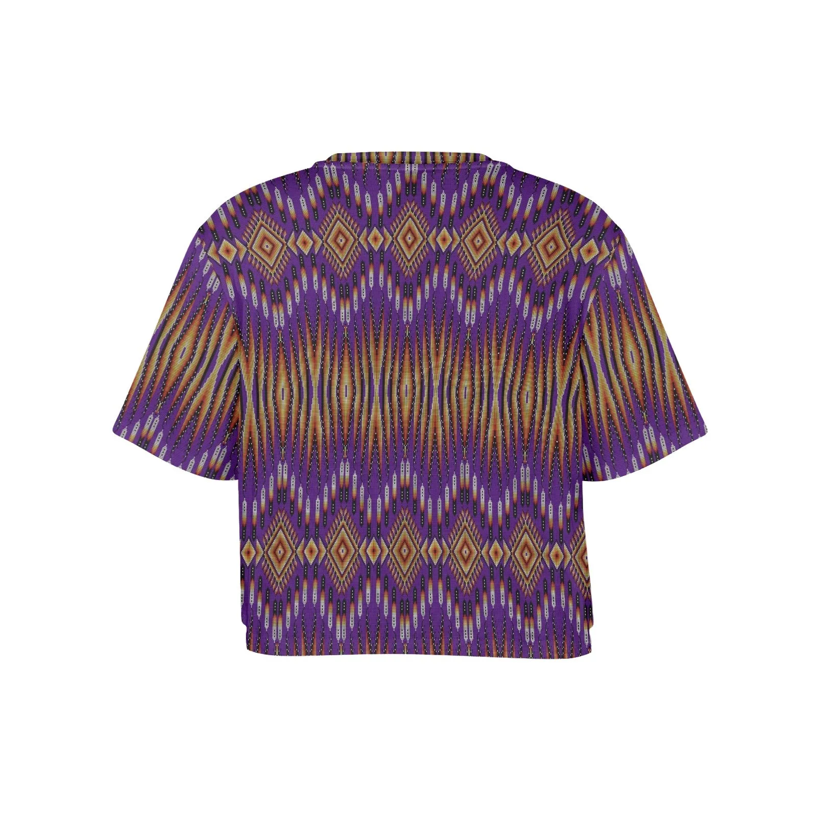 Fire Feather Purple Women's Cropped T-shirt