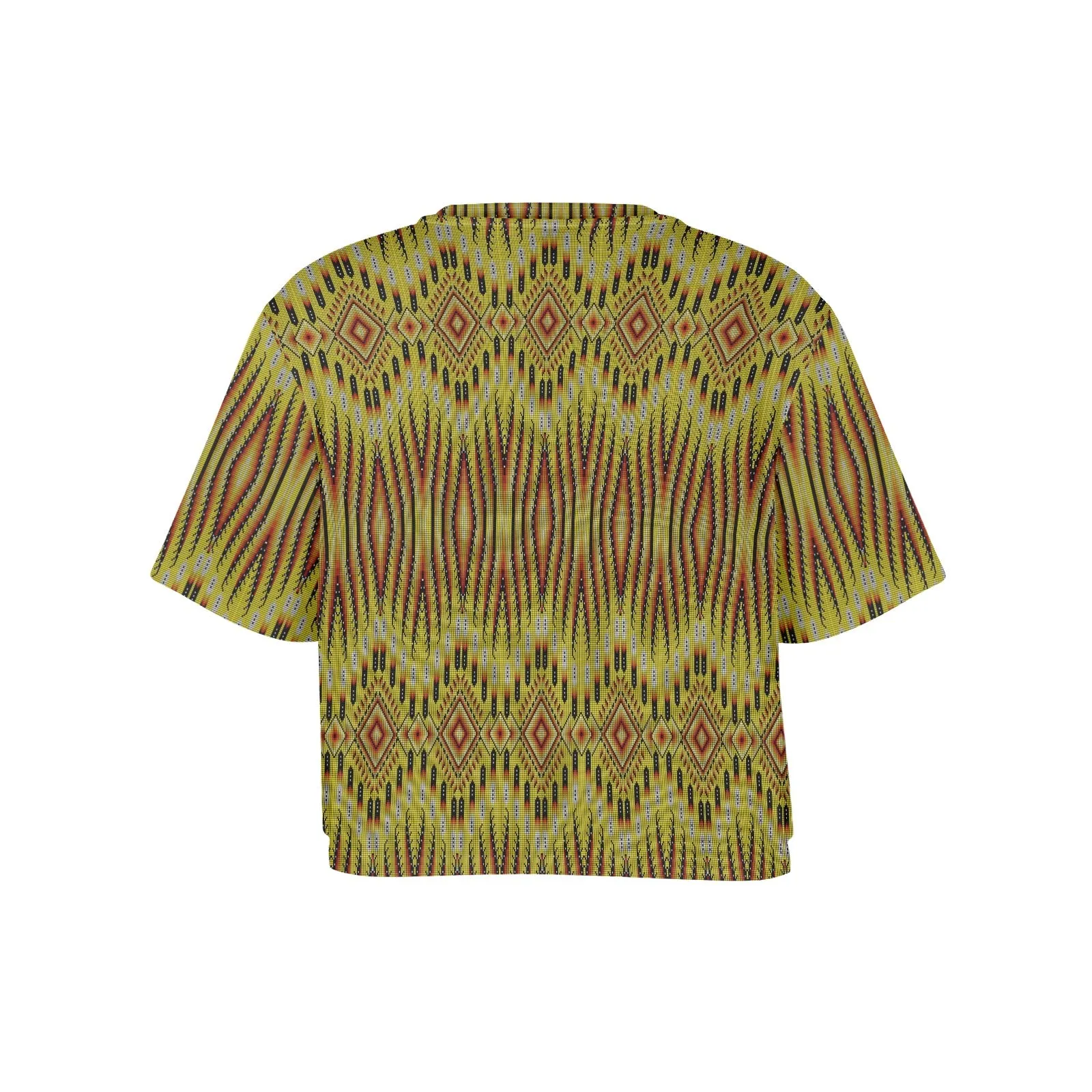 Fire Feather Yellow Women's Cropped T-shirt