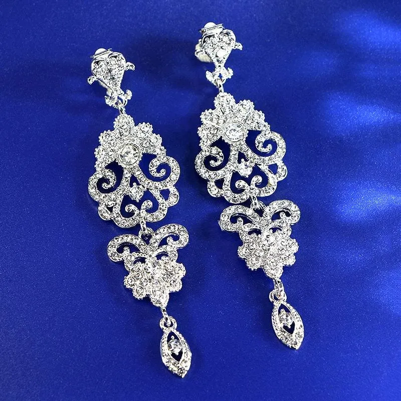 Flapper Gatsby Earrings, 20's rhinestone pearls art deco, 1920's earrings, Bridal, earrings, earrings, vintage, retro