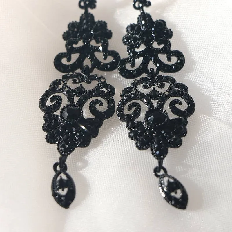 Flapper Gatsby Earrings, 20's rhinestone pearls art deco, 1920's earrings, Bridal, earrings, earrings, vintage, retro