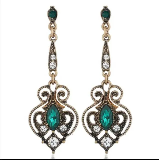 Flapper Gatsby Earrings, 20's rhinestone pearls art deco, 1920's earrings, Bridal, earrings, earrings, vintage, retro
