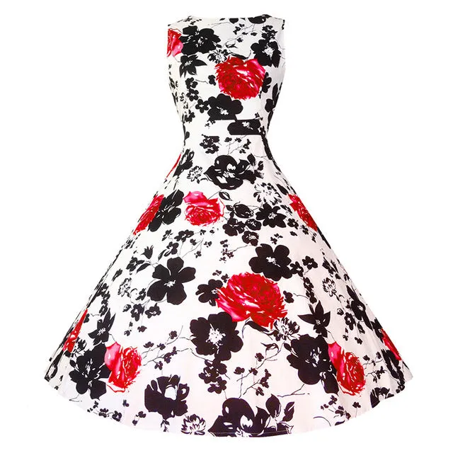 Floral Print Sleeveless Dress Multiple Colors