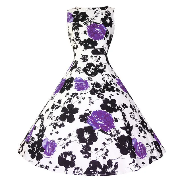Floral Print Sleeveless Dress Multiple Colors