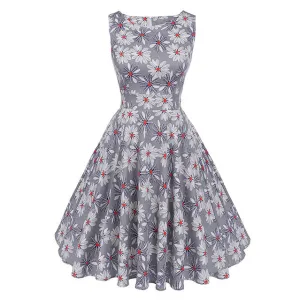 Floral Print Sleeveless Dress Multiple Colors