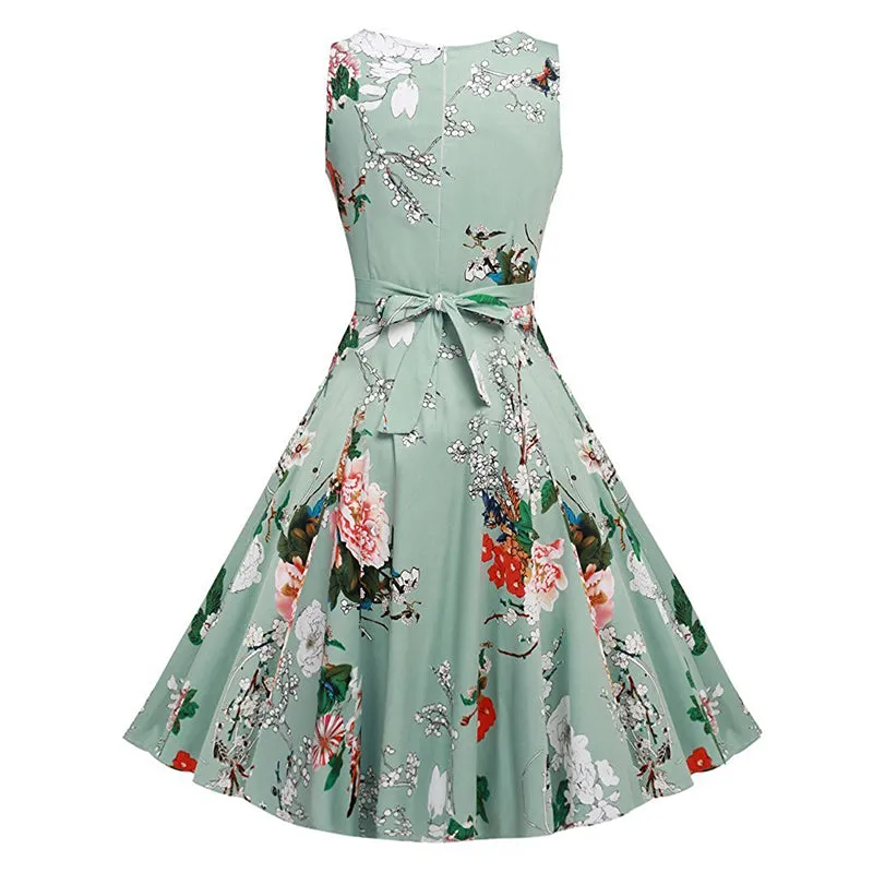 Floral Print Sleeveless Dress Multiple Colors