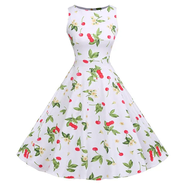 Floral Print Sleeveless Dress Multiple Colors