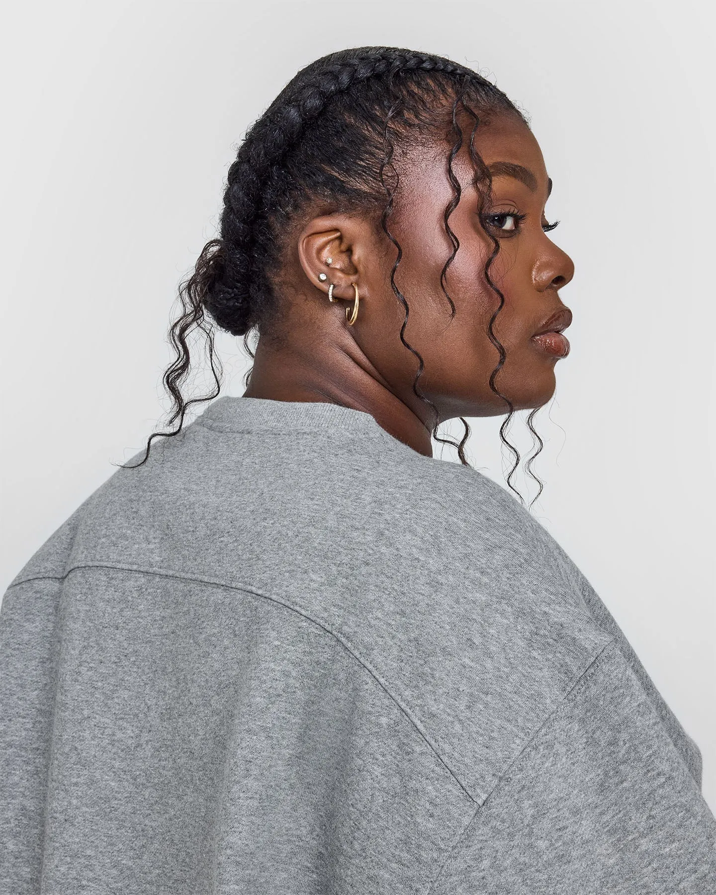 Foundations Crew Neck Sweatshirt | Charcoal Marl