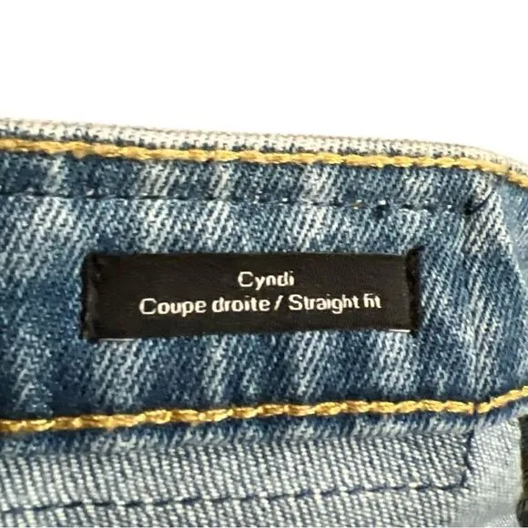 Frank And Oak The Cyndi Straight Fit Jeans Women's Size 29 Light Wash High Rise