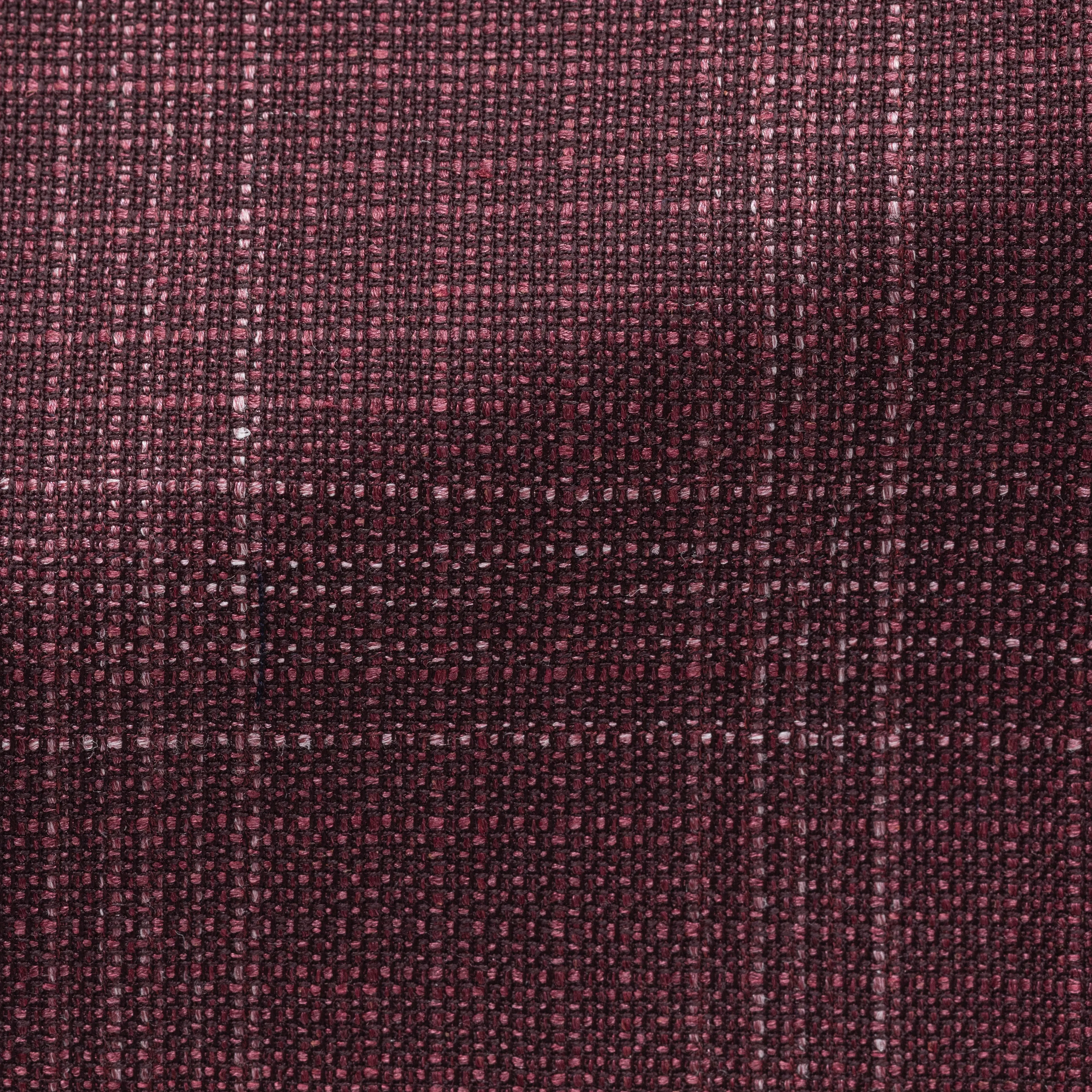 Fratelli Tallia di Delfino Aubergine Wool, Silk & Linen with Subtle Check