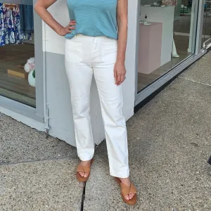 Frida Straight Leg Jeans (White)
