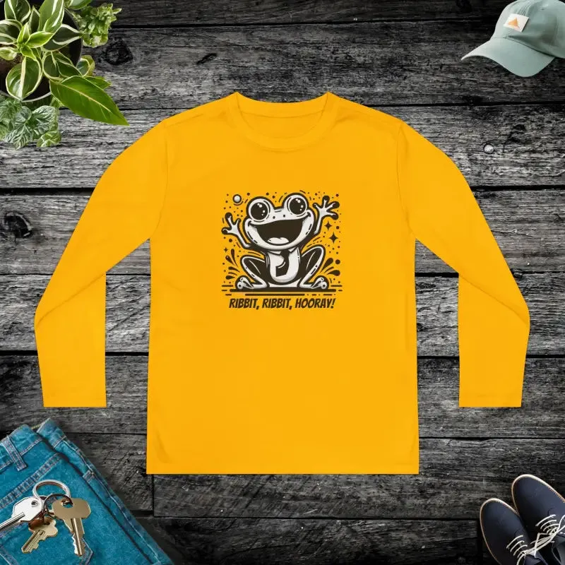 Frog Fun Youth Long Sleeve Tee with Posicharge Fabric