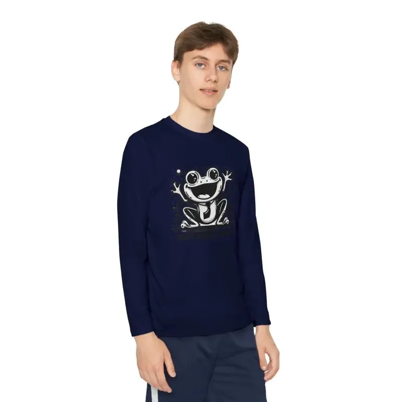Frog Fun Youth Long Sleeve Tee with Posicharge Fabric
