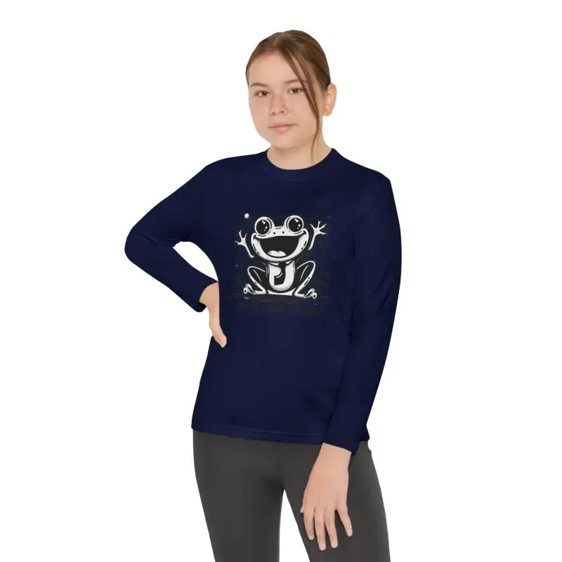 Frog Fun Youth Long Sleeve Tee with Posicharge Fabric