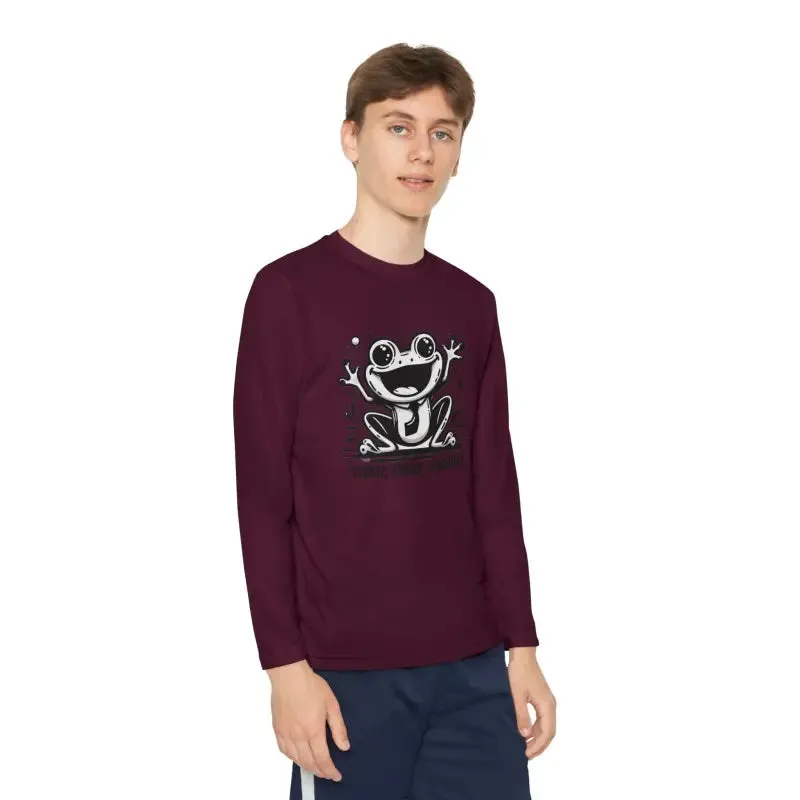Frog Fun Youth Long Sleeve Tee with Posicharge Fabric