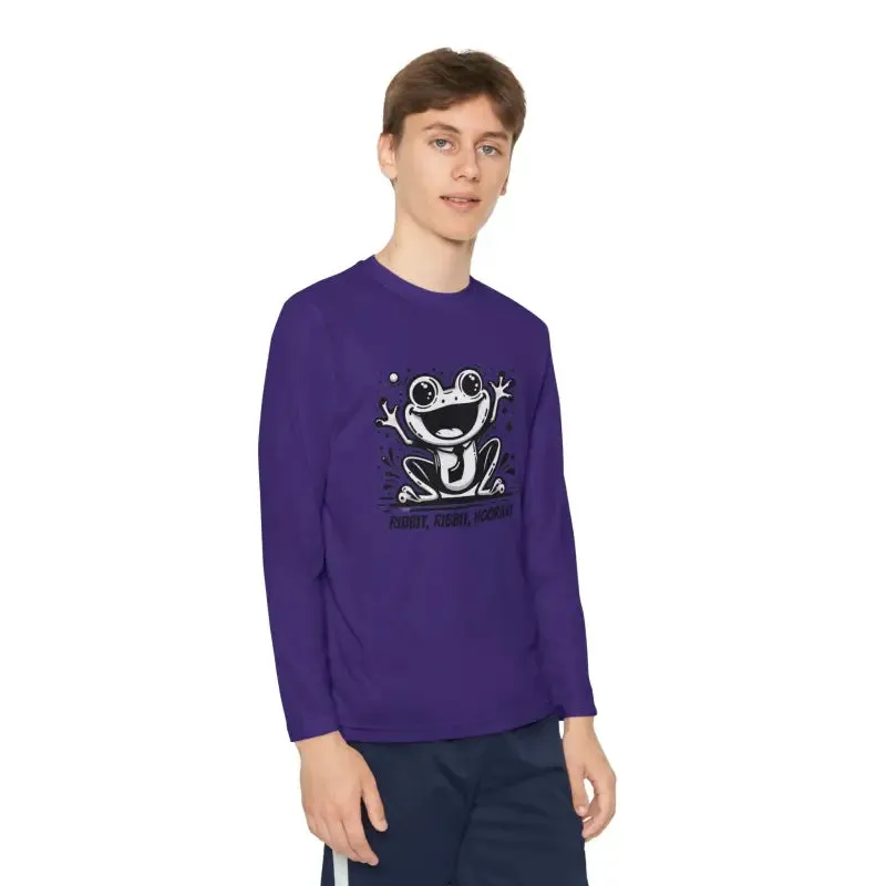 Frog Fun Youth Long Sleeve Tee with Posicharge Fabric