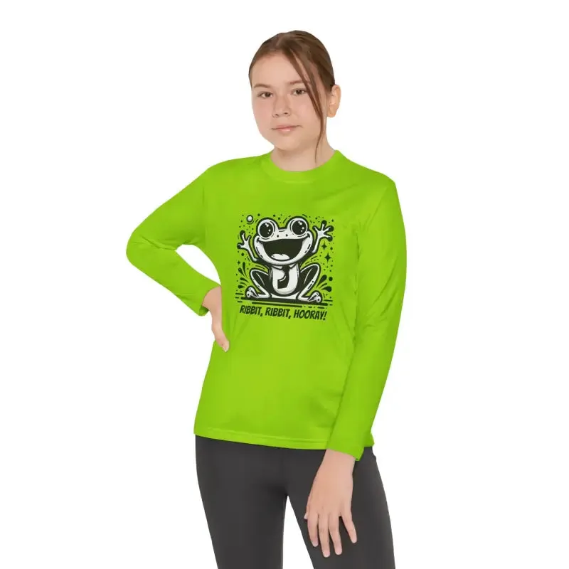 Frog Fun Youth Long Sleeve Tee with Posicharge Fabric