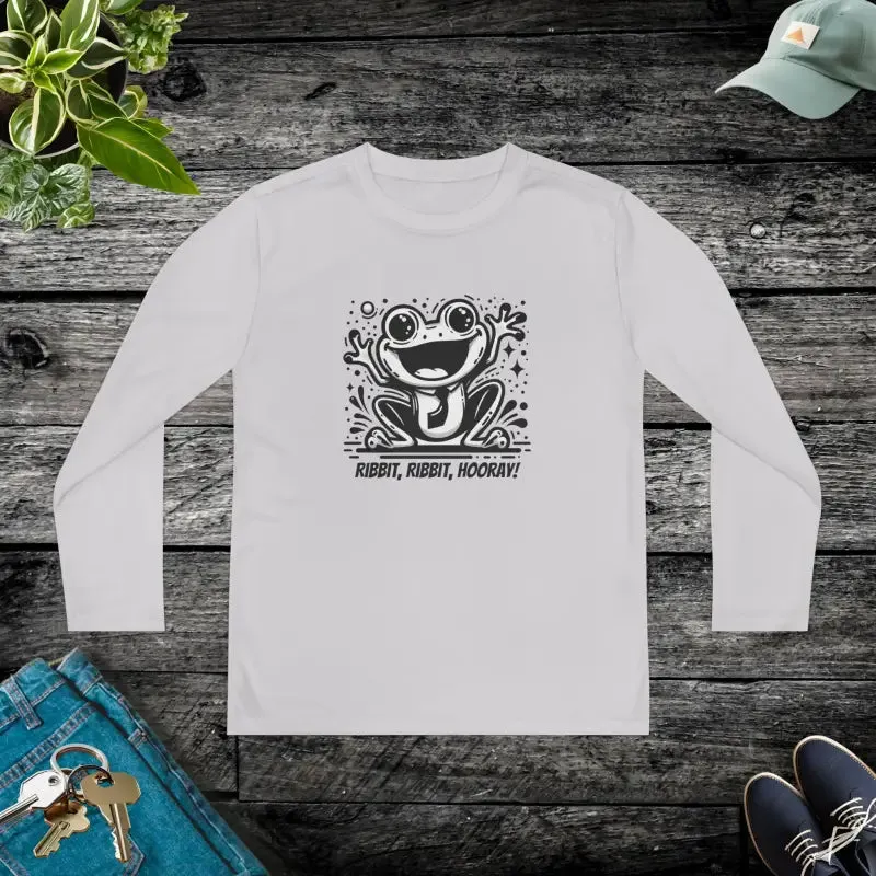Frog Fun Youth Long Sleeve Tee with Posicharge Fabric