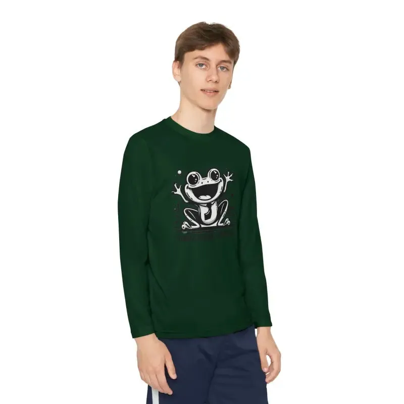 Frog Fun Youth Long Sleeve Tee with Posicharge Fabric