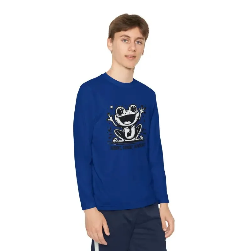 Frog Fun Youth Long Sleeve Tee with Posicharge Fabric