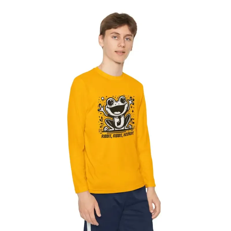 Frog Fun Youth Long Sleeve Tee with Posicharge Fabric