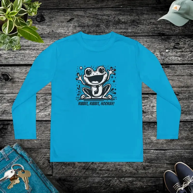 Frog Fun Youth Long Sleeve Tee with Posicharge Fabric