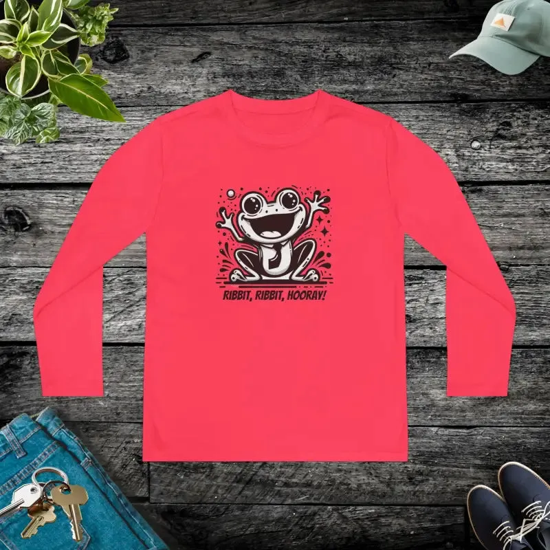 Frog Fun Youth Long Sleeve Tee with Posicharge Fabric