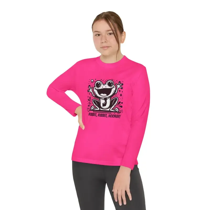 Frog Fun Youth Long Sleeve Tee with Posicharge Fabric