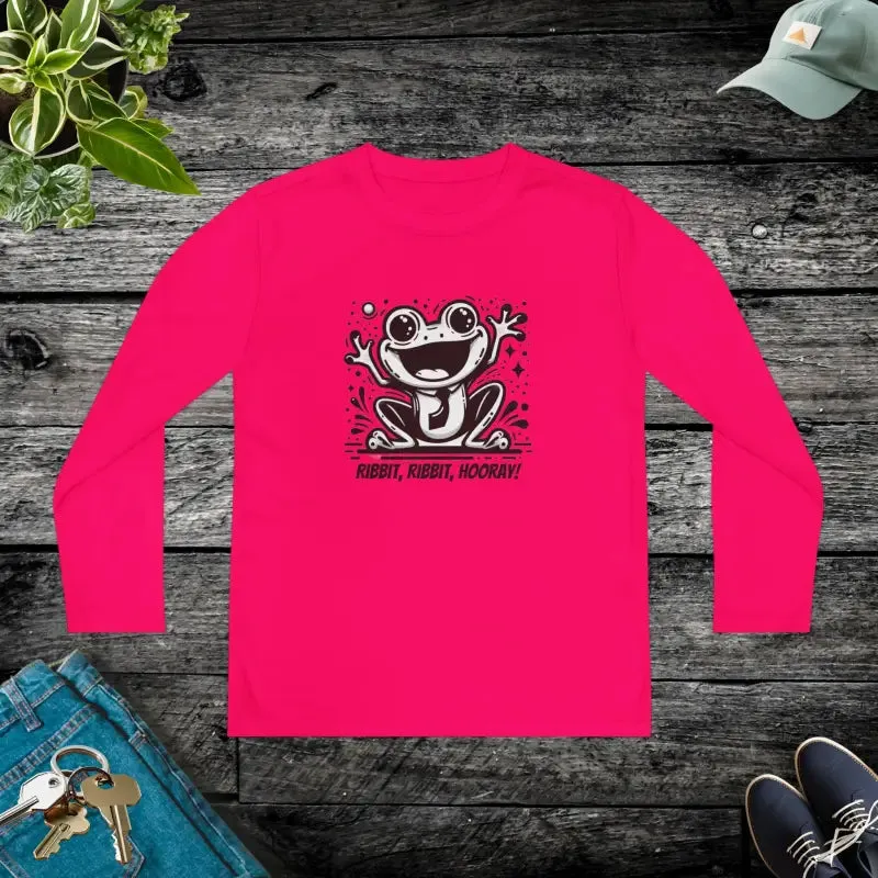 Frog Fun Youth Long Sleeve Tee with Posicharge Fabric