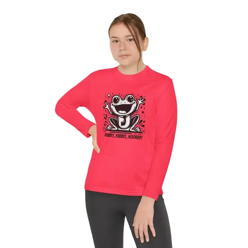 Frog Fun Youth Long Sleeve Tee with Posicharge Fabric