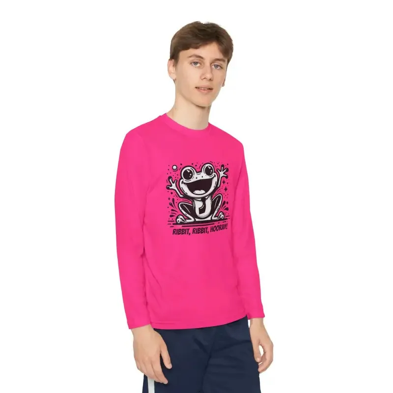 Frog Fun Youth Long Sleeve Tee with Posicharge Fabric