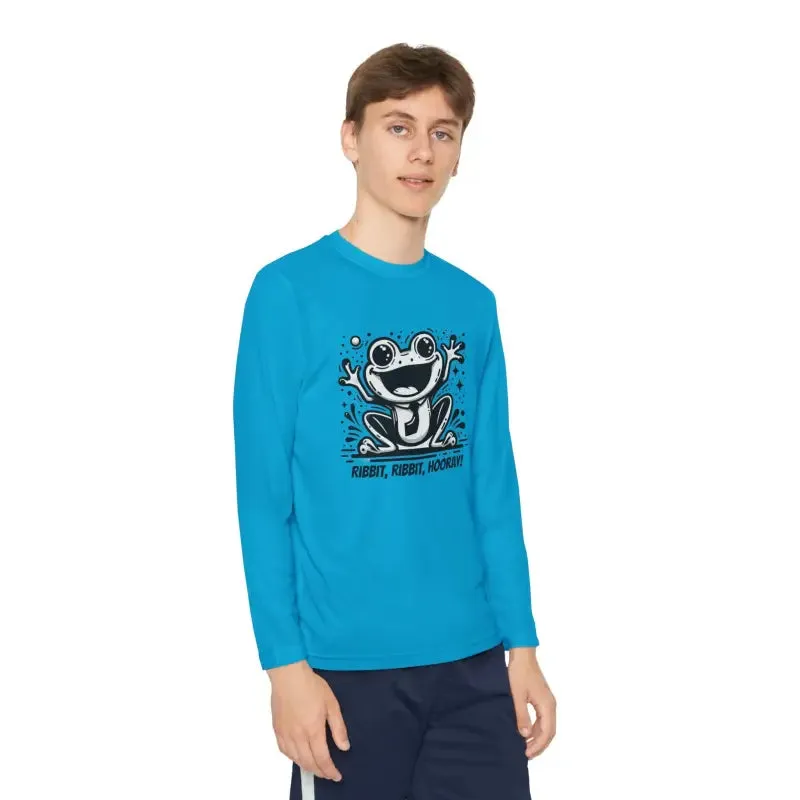Frog Fun Youth Long Sleeve Tee with Posicharge Fabric