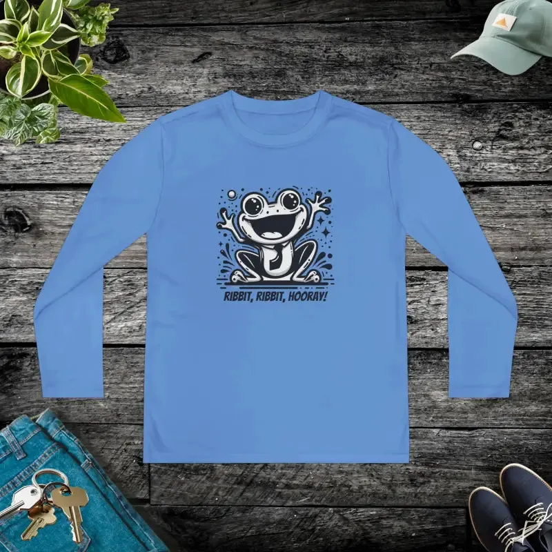 Frog Fun Youth Long Sleeve Tee with Posicharge Fabric