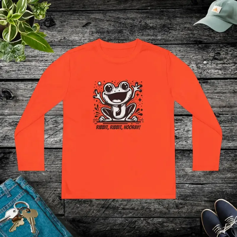 Frog Fun Youth Long Sleeve Tee with Posicharge Fabric