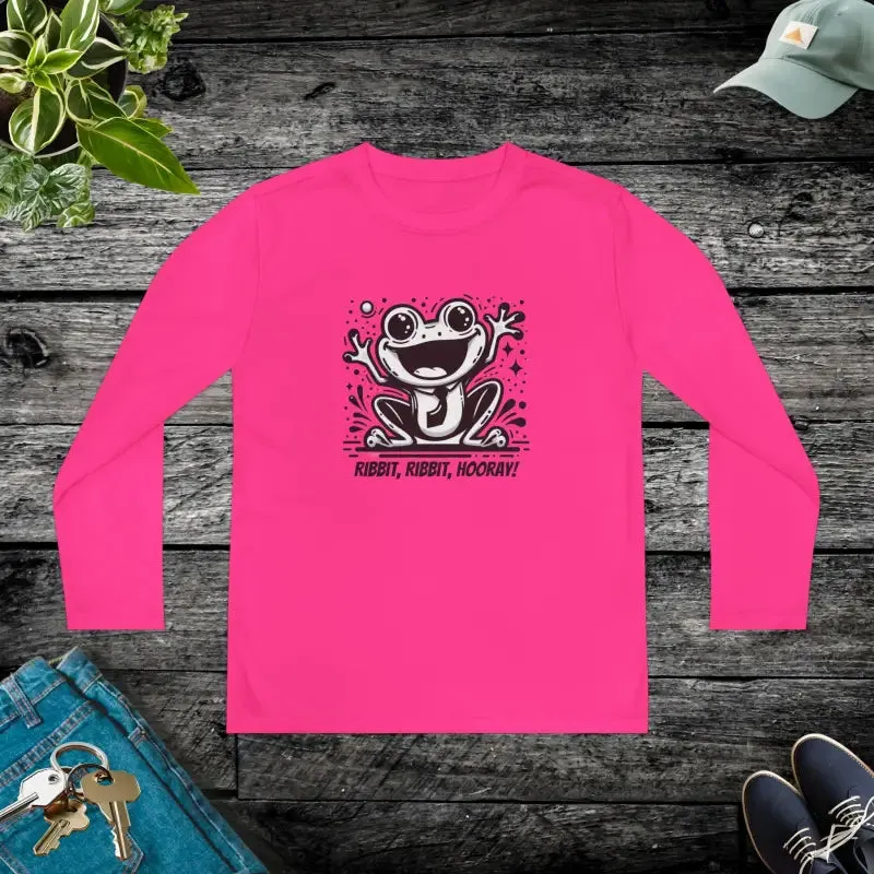 Frog Fun Youth Long Sleeve Tee with Posicharge Fabric