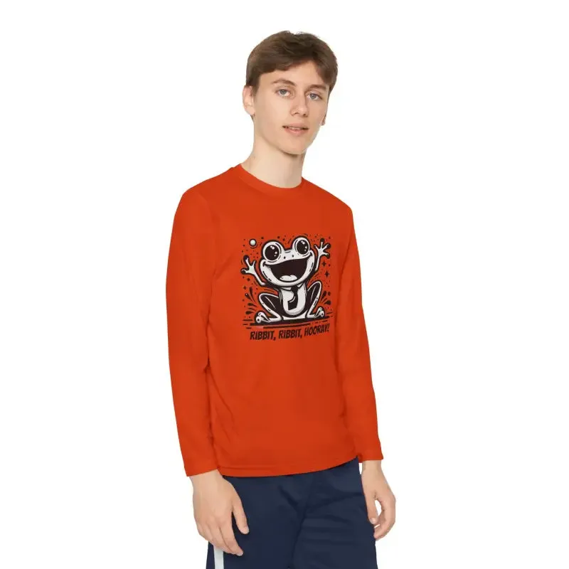 Frog Fun Youth Long Sleeve Tee with Posicharge Fabric