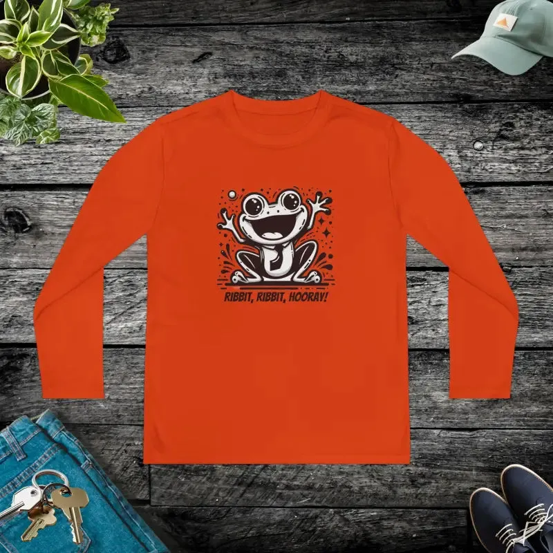 Frog Fun Youth Long Sleeve Tee with Posicharge Fabric