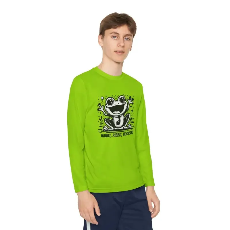 Frog Fun Youth Long Sleeve Tee with Posicharge Fabric