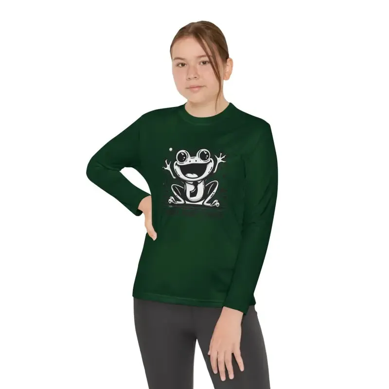 Frog Fun Youth Long Sleeve Tee with Posicharge Fabric