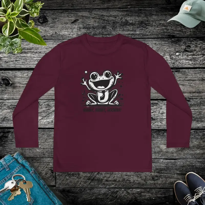 Frog Fun Youth Long Sleeve Tee with Posicharge Fabric