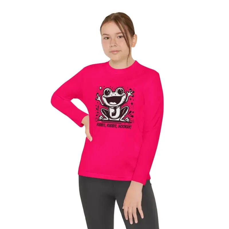 Frog Fun Youth Long Sleeve Tee with Posicharge Fabric