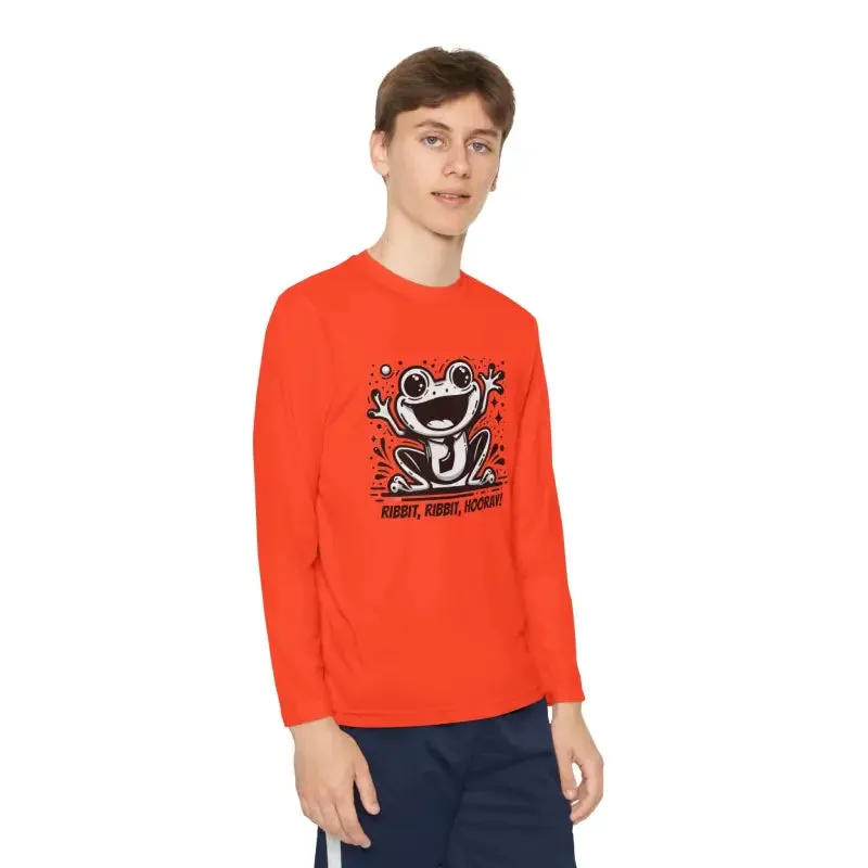 Frog Fun Youth Long Sleeve Tee with Posicharge Fabric