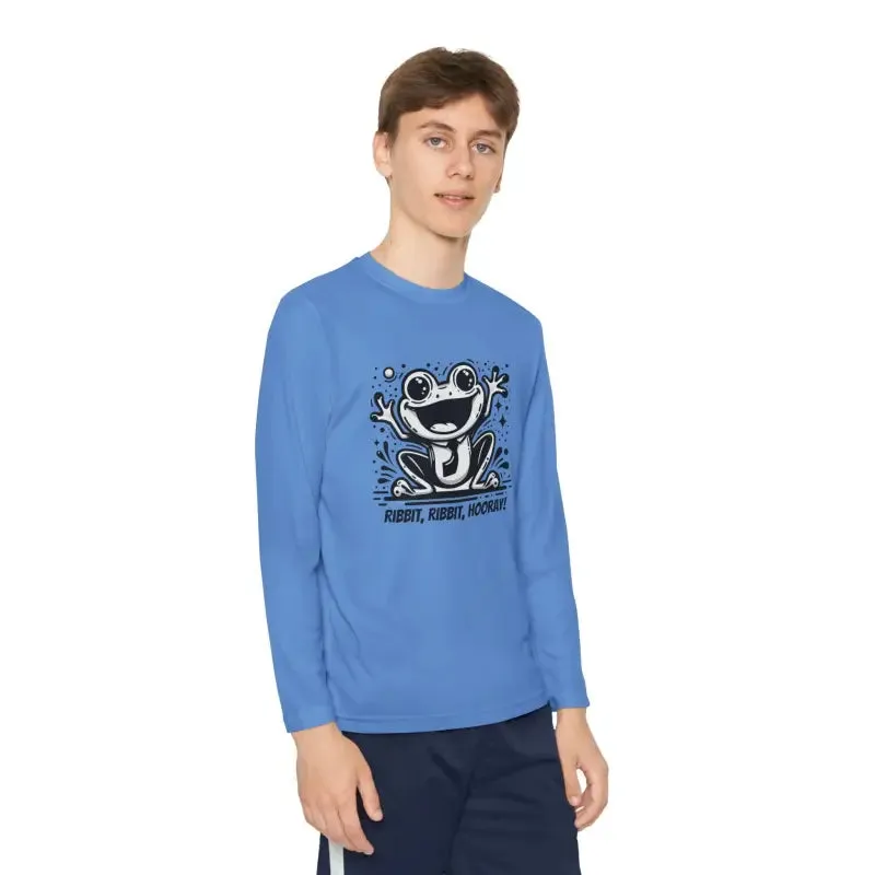 Frog Fun Youth Long Sleeve Tee with Posicharge Fabric
