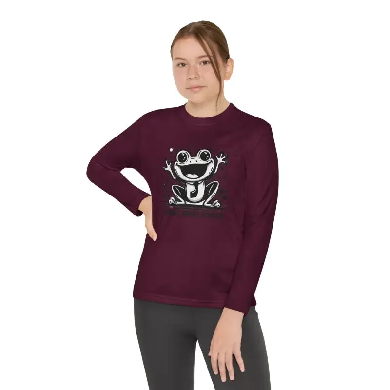 Frog Fun Youth Long Sleeve Tee with Posicharge Fabric