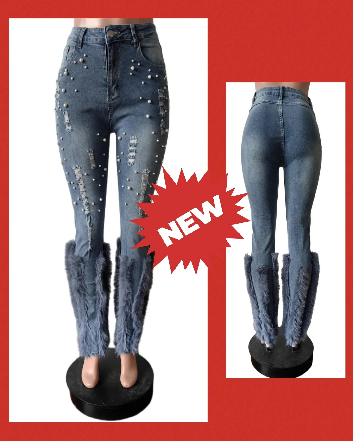 Frosted Luxe Pearl Jeans