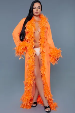 Full-Length Feather Robe