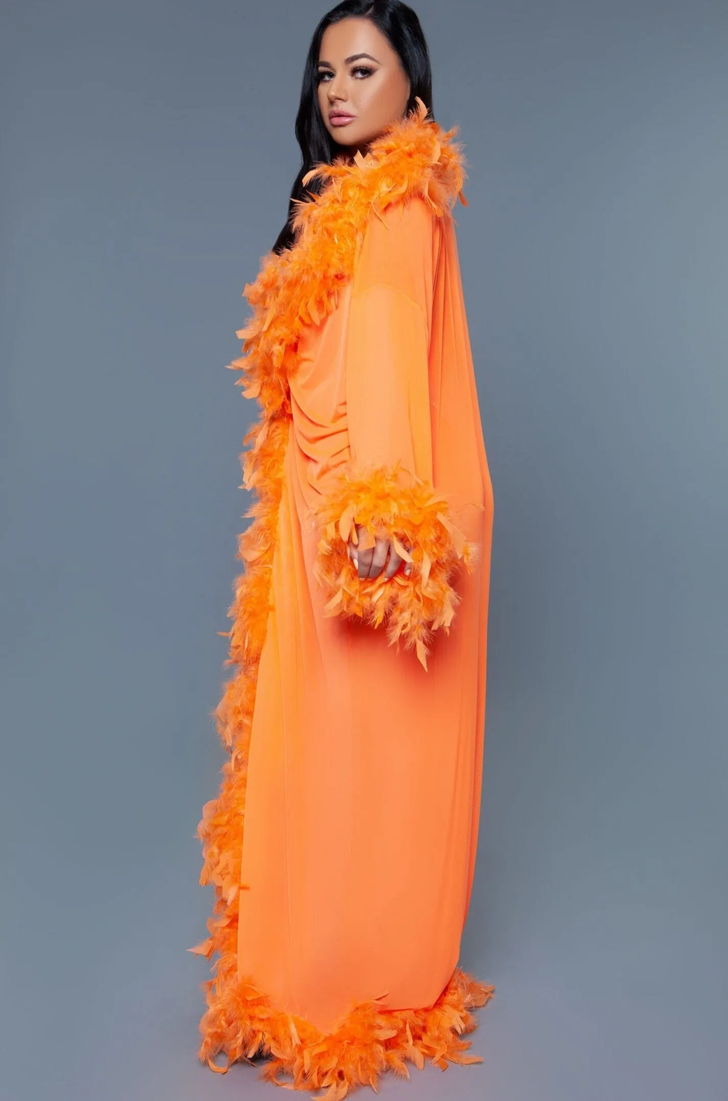 Full-Length Feather Robe